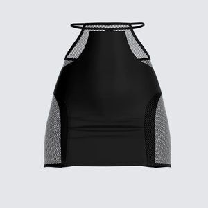 NWOT. New and never worn mesh cutout black mini skirt.